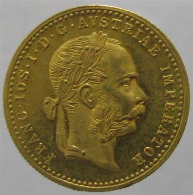 Franz Josef I. GOLD - Mince, medaile a papírové peníze