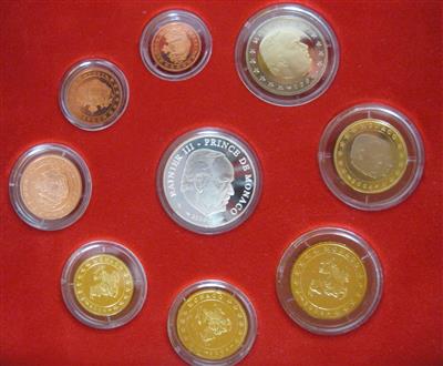 Monaco, Eurokurssatz 2004 - Münzen, Medaillen und Papiergeld