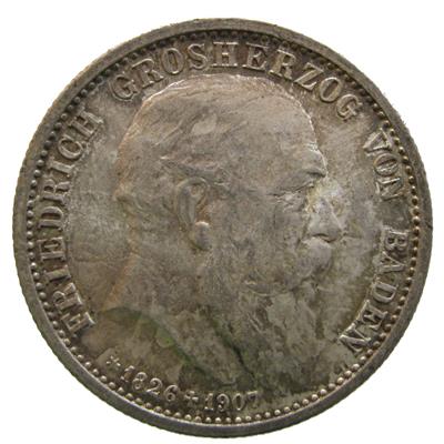 Baden, Friedrich I. 1856-1907 - Coins, medals and paper money