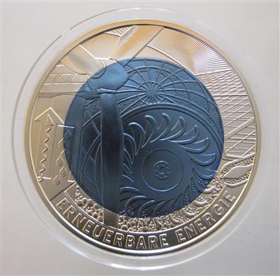 Bimetall Niobmünze Erneuerbare Energie - Münzen, Medaillen und Papiergeld