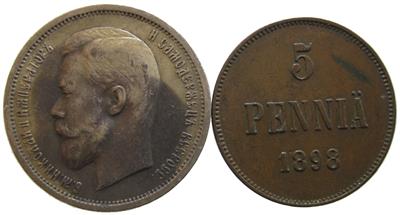 Rußland/Finnland unter russischer Herrschaft - Coins, medals and paper money