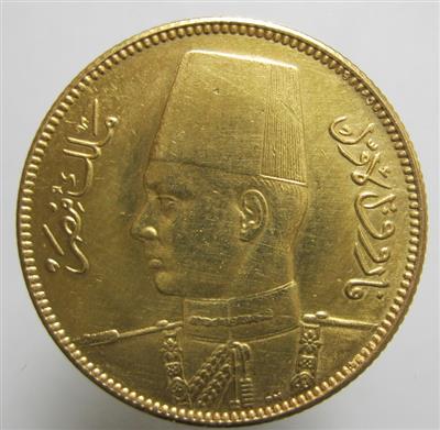 Ägypten, Farouk AH 1355-1372 (1936-1952) GOLD - Mince, medaile a papírové peníze