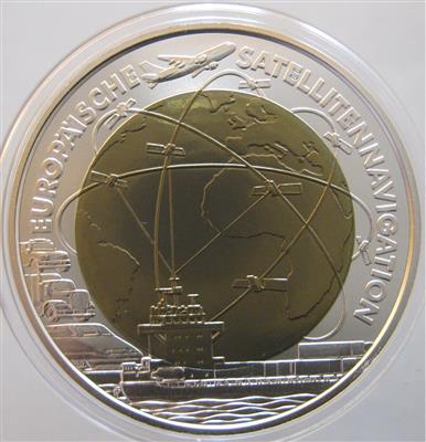 Bimetall Niobmünze Europäische Satellitennavigation - Mince, medaile a papírové peníze