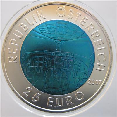 Bimetall Niobmünze Österreichische Luftfahrt - Coins, medals and paper money