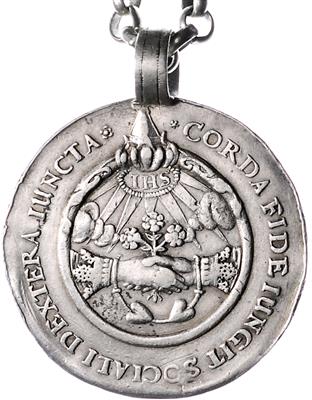 Hochzeitsmedaille, von Paul Walter, 1636 - Mince, medaile a papírové peníze