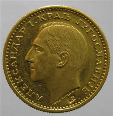 Jugoslawien, Alexander I. 1921-1934 GOLD - Coins, medals and paper money