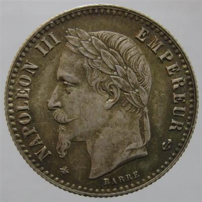 Napoleon III. 1852-1870 - Mince, medaile a papírové peníze