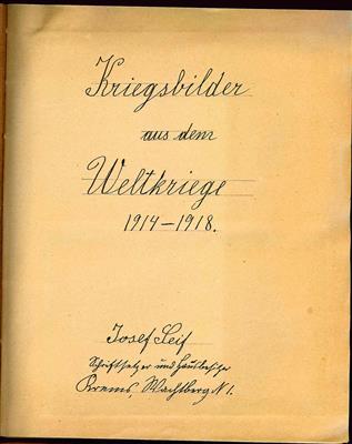 Zeithistorisches Dokument zum 1. Weltkrieg 1914-1918 - Mince, medaile a papírové peníze