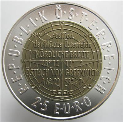 Bimetall Niobmünze Europäische Satellitennavigation - Coins