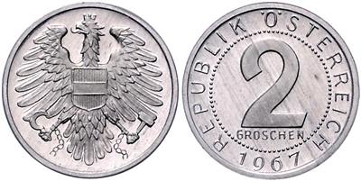 ALU 2 Groschen 1967. =0,89 g= PP - Münzen