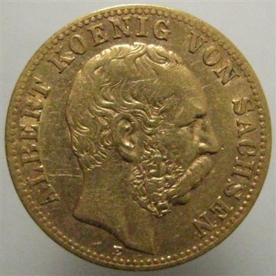Sachsen, Albert 1873-1881 GOLD - Münzen
