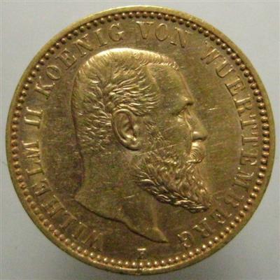 Württemberg, Wilhelm II. 1891-1918 GOLD - Münzen
