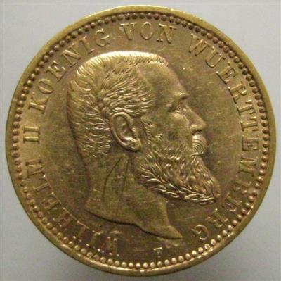 Württemberg, Wilhelm II. 1891-1918 GOLD - Münzen