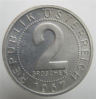 ALU 2 Groschen 1967; =0,90 g= offene PP - Coins