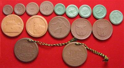 Porzellanmünzen und -Medaillen - Coins