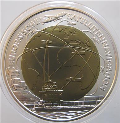 Bimetall Niobmünze Europäische Satellitennavigation - Mince