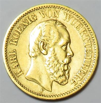 Württemberg, Karl 1864-1891 GOLD - Coins