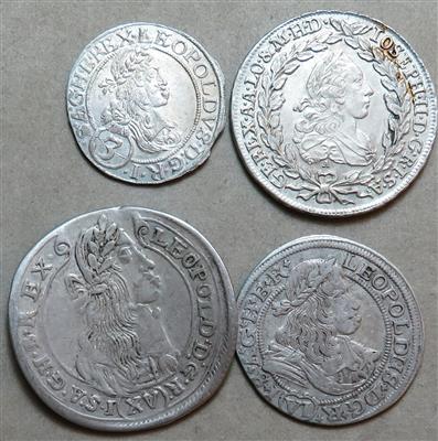 Zeit Leopold I. - Josef II. (4 Stk. AR) - Coins