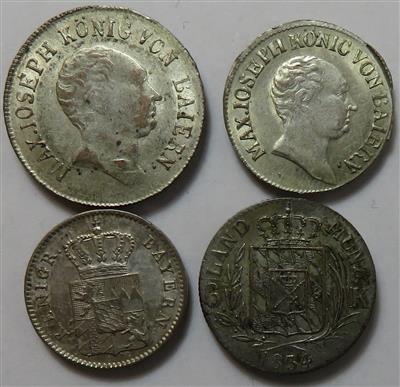 Bayern (4 Stk. AR/BIL) - Münzen und Medaillen