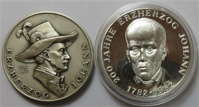 Erzherzog Johann (2 Stk. AR Medaillen) - 