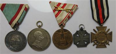 Orden und Auszeichnungen (5 Stk.) - Münzen und Medaillen
