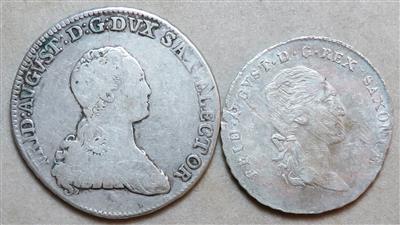 Sachsen, Friedrich August III./I. 1763-1827 (2 Stk. AR) - Münzen und Medaillen