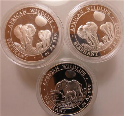 Africa Wildlife / Elephant (3Stk. AR) - Münzen und Medaillen
