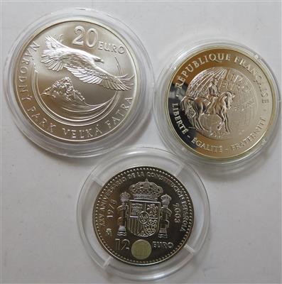 Euro-Prägungen (11 Teile, davon 10 AR) - Münzen und Medaillen