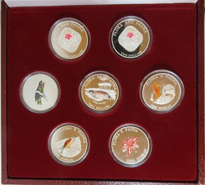 Flora und Faunasatz - Münzen und Medaillen