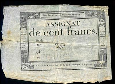 Frankreich, Assignaten (3 Stk.) - Münzen und Medaillen