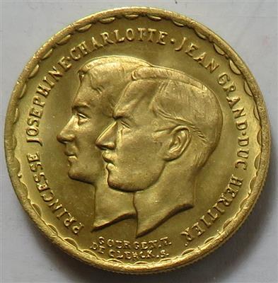 Großherzog Jean und Prinzessin Josephine Charlotte GOLD - Münzen und Medaillen