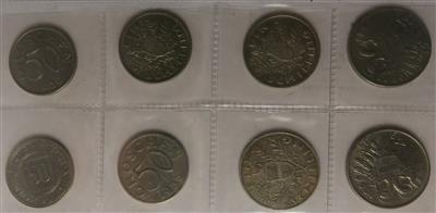 50 Groschen 1934, 1935, 1936 u. a. (8 Stk.) - Münzen und Medaillen