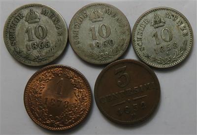 Franz Josef I. (ca. 35 Stk., davon 6 AR) - Münzen und Medaillen