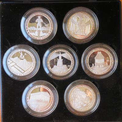 Kuba, Die sieben Weltwunder der Antike (7 Stk. AR) - Münzen und Medaillen