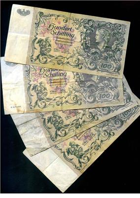 Papiergeld Österreich (4 Stk) - Münzen und Medaillen