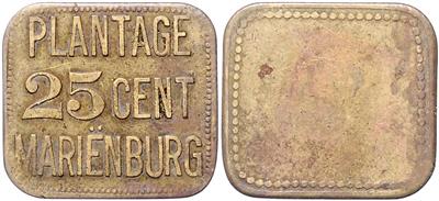Suriname Plantage Marienburg 1880/1890 - Münzen und Medaillen