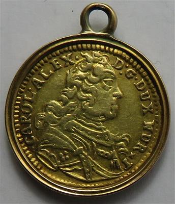 Württemberg, Karl Alexander 1733-1737 GOLD - Münzen und Medaillen