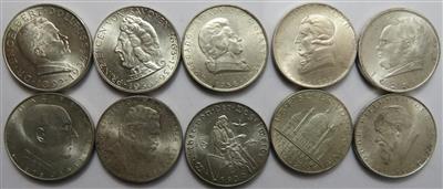 1. Republik, Doppelschillinge(10 Stk. AR) - Coins and medals