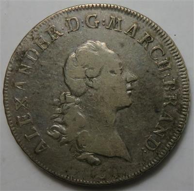 Brandenburg- Ansbach, Alexander 1757-1791 - Coins and medals