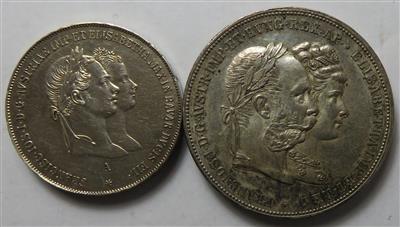 Franz Josef I. und Elisabeth (2 Stk.) - Münzen und Medaillen