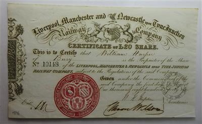Liverpool, Manchester and Newcastle upon Tyne Junction Railway Company - Münzen und Medaillen