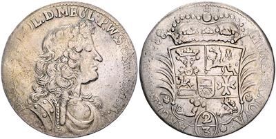 Mecklenburg, Gustav Adolph v. Güstrow 1636-1695 - Münzen und Medaillen