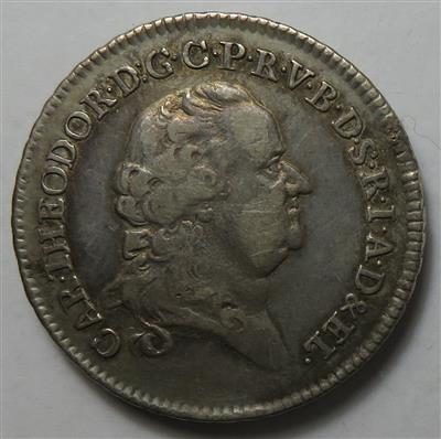 Pfalz, Kurlinie Sulzbach, Karl Theodor 1743-1799 - Mince a medaile