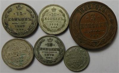 Russland (ca. 14 Stk., davon 11 AR) - Coins and medals