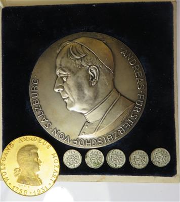Salzburg (7 Stk., 5 AR und 2 AE Medaillen) - Münzen und Medaillen