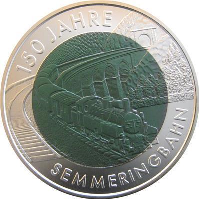 Bimetall Niobmünze 150 J. Semmeringbahn - Coins and medals
