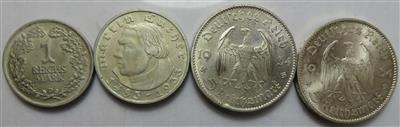 Deutsches Reich (4 Stk. AR) - Monete e medaglie
