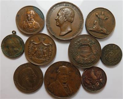 Deutschland, bis 1888, (10 versch. Bronzemedaillen) - Monete e medaglie