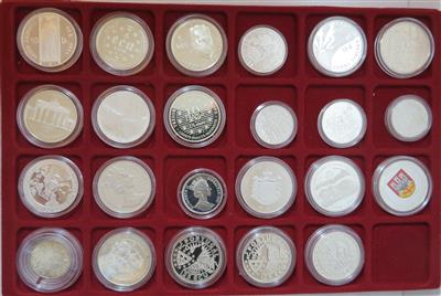 ECU/Euro Silbermünzen (28 Stk.) - Mince a medaile
