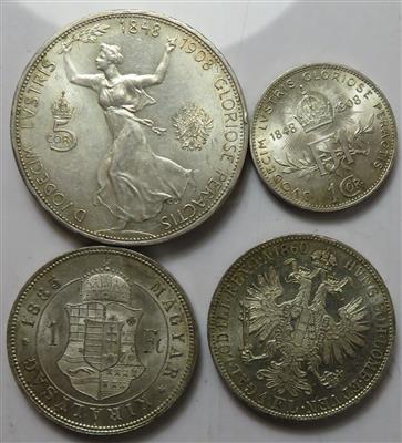 Franz Josef I. (ca. 19 Stk. AR) - Monete e medaglie